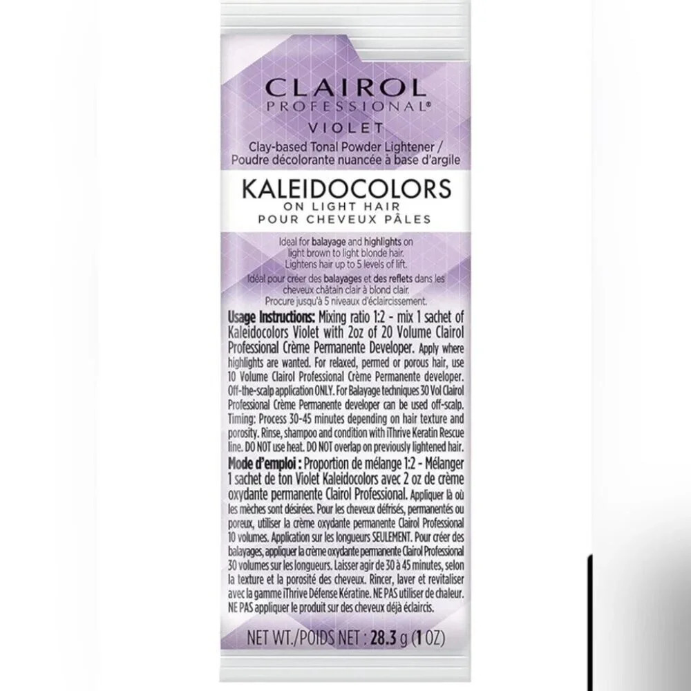 18  Pieces Violet Clairol Professional Kaleidocolors Clay Based Tonal Powder